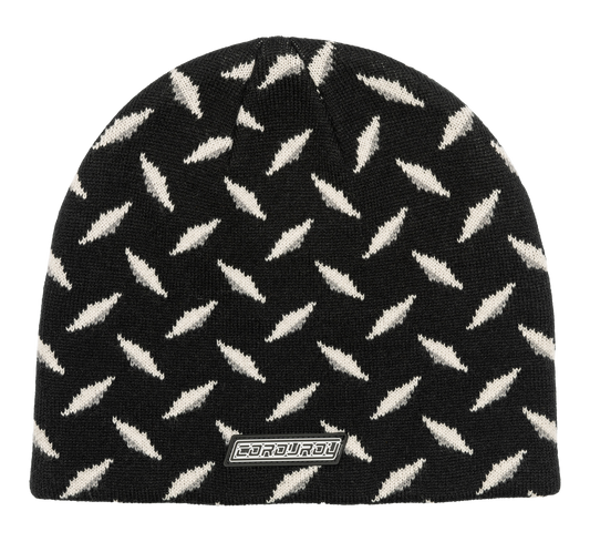 DIAMOND PLATE BEANIE - BLACK