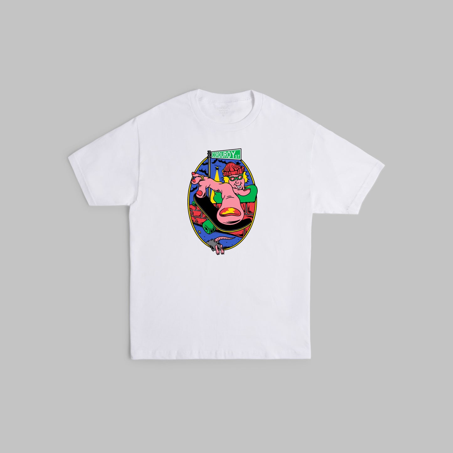CORDUROY TRIX TEE WHITE